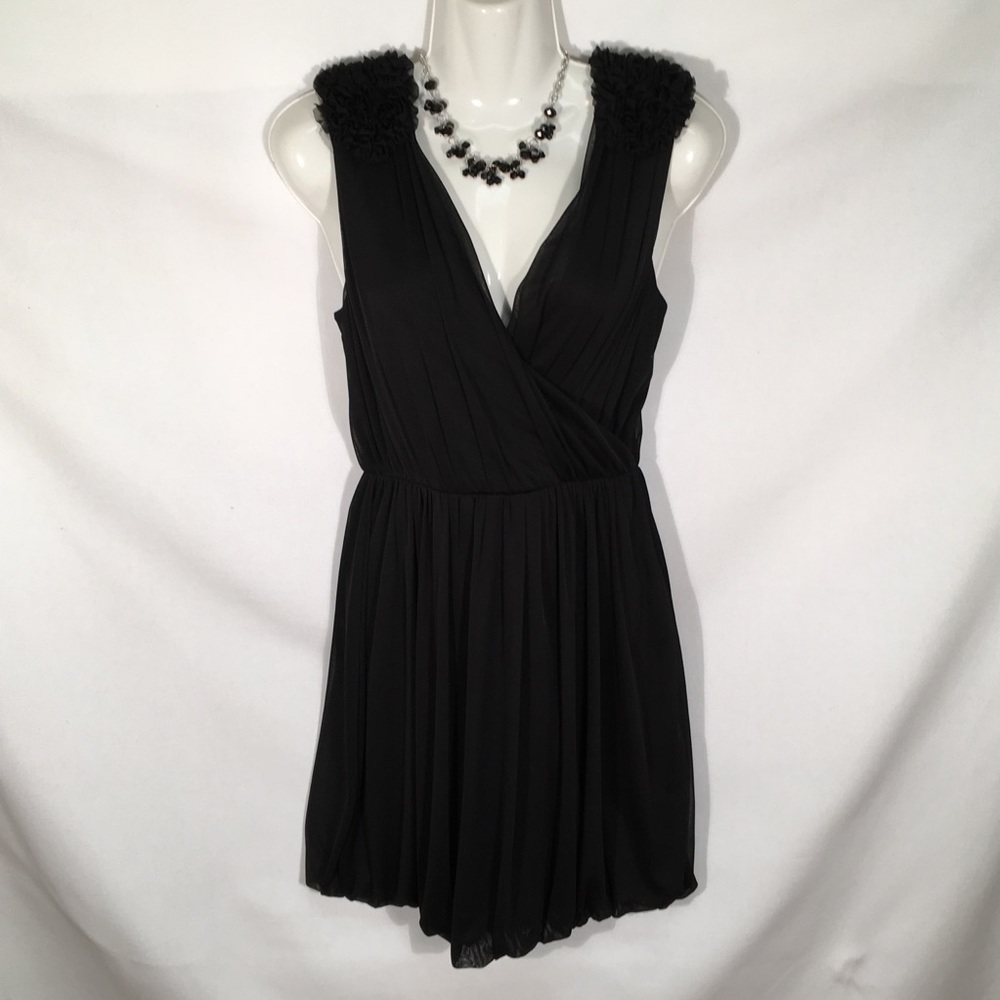 H&M Black Sleeveless V Neck Dress Womens Size S